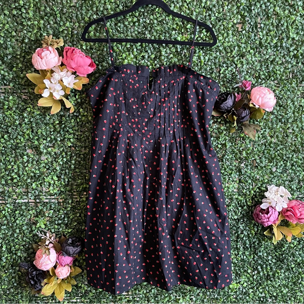 Madewell Pintuck Cami Dress in Fresh Strawberries